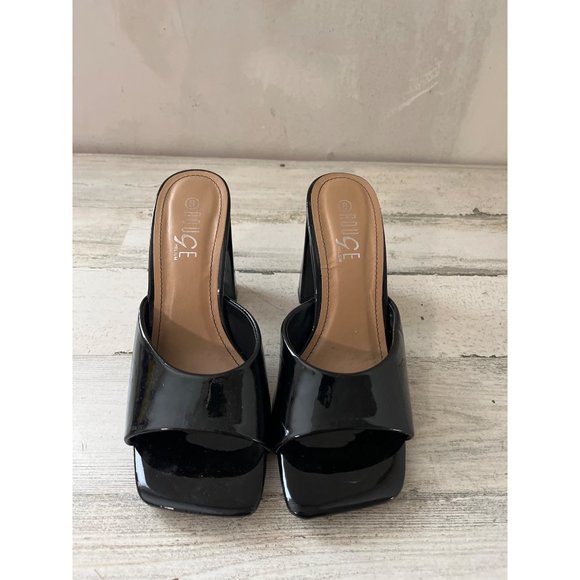 Rouge Helium women’s black open toe heels size 8 - Picture 1 of 6